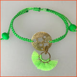 Neon Green Braided Bracelet