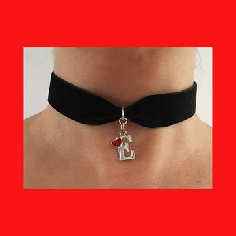 Initial Necklet, Name necklace, Letter Choker