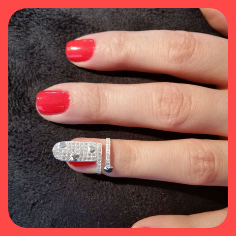 Rings; Sterling silver nail ring