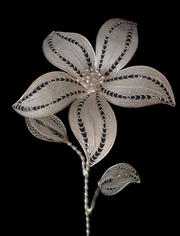 Silver Filigree Flower SFF2