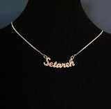 Necklace; Personalised nameplate (Setareh)