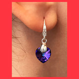 Swarovski Heart Crystal earrings