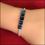 Blue Swarovski Spikes Bracelet