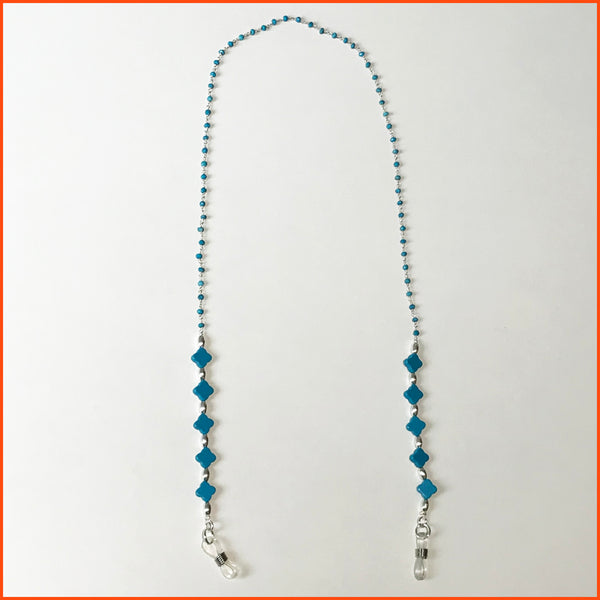 Spectacle Chain with Clover Shaped Turquoise