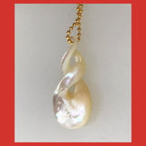 Twisted Chunky Mother of Pearl Pendant