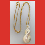 Twisted Chunky Mother of Pearl Pendant