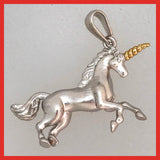 Unicorn with Gold Horn Pendant