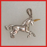 Unicorn with Gold Horn Pendant